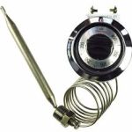 Termostato electrico 200°F a 400°F, Medida del bulbo 3/8" x 5-5/8" & Rosca 3/8"