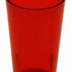 Vaso Apilable Pebbled de Plástico SAN de 16 Onzas Rojo