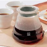 Jarra servidora 20 Oz para café de vidrio y tapa vidrio con empaque ahumnado.