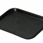 Bandeja rectangular para servir de polipropileno de 16,25" x 12" color negro