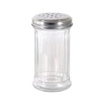 Dispensador de Vidrio con Tapa Perforada Cromada de 12 Onzas