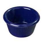 Ramekin azul acanalado de melamina de 2 Oz