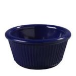 Ramekin Acanalado de Melamina de 3 Onzas Azul Cobalto