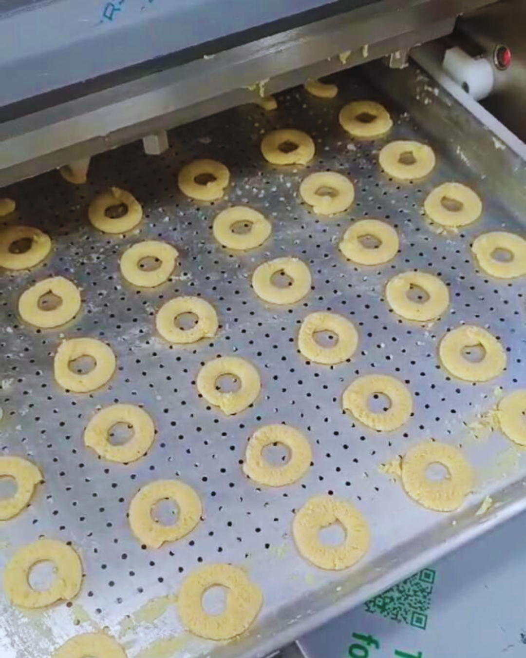 Rosquillas elaboradas por la máquina de galletas nimac