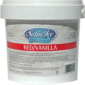 Cubeta de Fondant de Vainilla de 5 Lbs Rojo