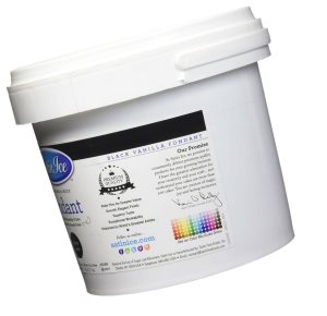 Cubeta de Fondant de Vainilla de 5 Lbs Negro