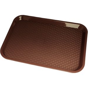 Bandeja Rectangular Plástica de 10"x14" Café