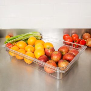 Pana fria de policarbonato p/ almacenar alimentos, tamaño full de 4" de profundidad.