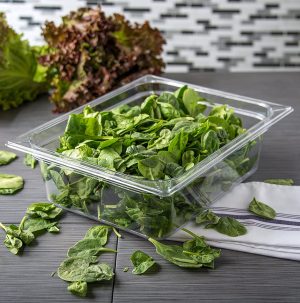 Pana fria de policarbonato p/ almacenar alimentos, tamaño 1/2 de 4" de profundidad.