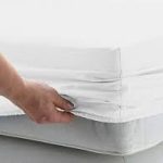 LINEN T200: Cubrecolchón Matrimonial 54"x80"x15" Blanco