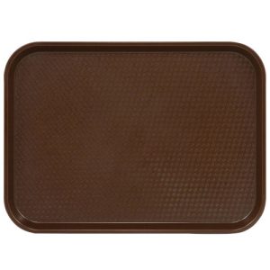 Bandeja Rectangular Plástica de 12"x16" Café