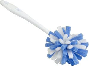 Cepillo para vajilla de esponja azul con blanco