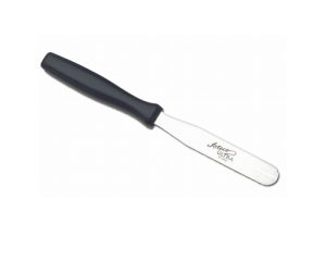 Espátula Metálica Recta de 4.25x0.75" con Mango de Polipropileno Negro