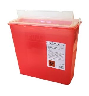 Contenedor plastico para desechos afilados