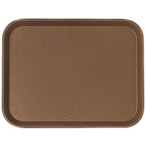 Bandeja Rectangular Plástica de 14"x18" Café