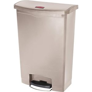 Basurero Slim Jim con Pedal de 24 Galones Beige