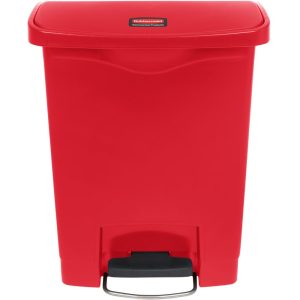 Basurero de pedal 8gl color rojo