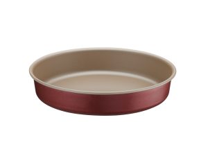 PARIS: MOLDE REDONDO PARA PIE ANTIADHERENTE 26 CM COLOR ROJO
