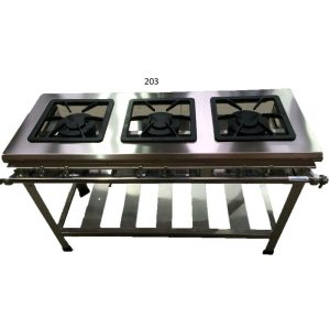 Cocina Industrial A Gas 3 Quemadores Dobles.