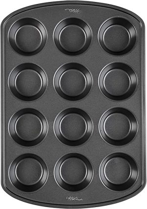 Molde para hornear magdalenas 12 cavidades , de acero inoxidable