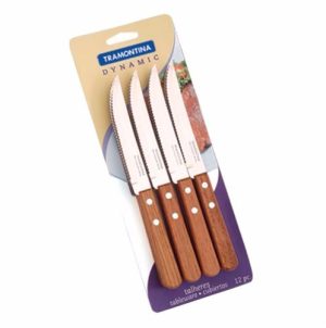 DYNAMIC: Juego de 12 Cuchillos de Carne con Mango de Madera