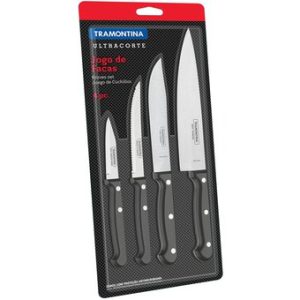 ULTRACORTE: Set de 4 Cuchillos -Mondador, Carnes, Carnicero y Chef - con Mango de Polipropileno