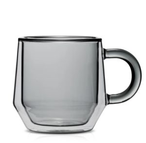 Juego de 2 Tazas de Pared Doble de 8 Onzas de Vidrio