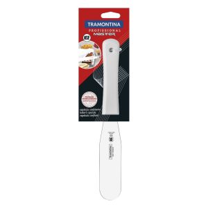 PROFESSIONAL: Espátula Recta para Pasteles de 8" con Mango de Polipropileno Blanco