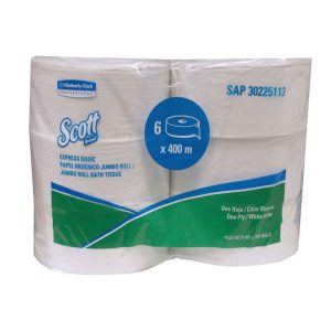 30225113 Papel higienico jumbo rollo  hoja sencilla  1x400 mts - UND