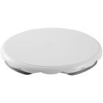 Base Giratoria para Decorar Pasteles 3"x12" de Plastico Color Blanco