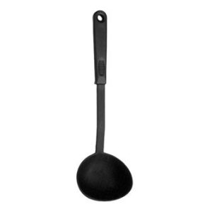 Cucharon solido para sopa 12-3/8" resistentes al calor de hasta 410°f de nylon negro