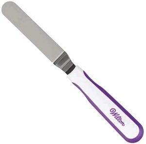 Espatula para Glaseado 9" de Acero Inoxidable y mango de plastico color negro