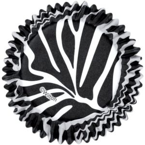 Molde para hornear de papel para cupcake estilo cebra (Paq/75und)