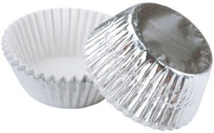 Capacillo Plateado. Papel de aluminio encerado. Paquete de 24pz.
