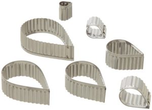 Set acanalado de cortadores en formade gotas,7 piezas