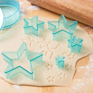 Cortador de plastico en forma de estrella, 5 piezas