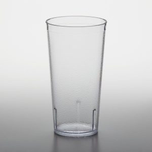 Vaso Apilable Pebbled de Plástico SAN de 12 Onzas Transparente