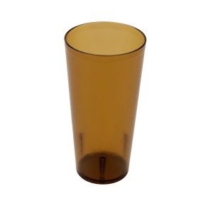 Vaso Apilable Pebbled de Plástico SAN de 16 Onzas Amber