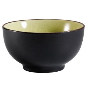 Taza redonda p/arroz.10 Onz. Diámetro 4 3/4".Negro
