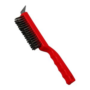 Cepillo para Asador con Cerdas y Raspador de Acero Inoxidable de 10.5"