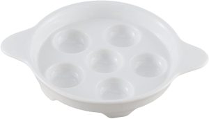 Plato para Escargot  6.5" de porcelana color blanco