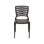 Silla modelo Sofia polipropileno apilable Marrón