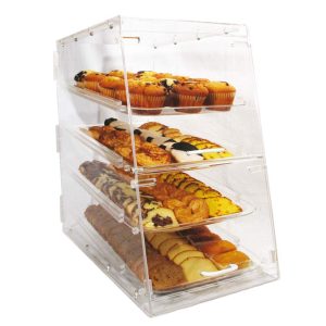 Vitrina acrilica de 4 bandejas 14 x 24 x 24"
