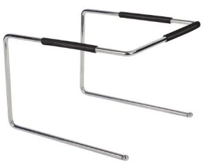 Soporte para sarten de pizza, acero cromado