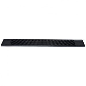 Alfombra para bar 27¨ x 3-1/4¨, de caucho color negro
