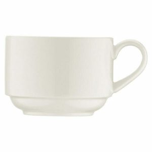 BANQUET: Taza de Espresso Apilable de Porcelana de 3.7 Onzas Blanco