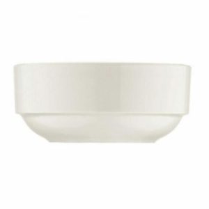 BANQUET: Tazón redondo apilable de 16 oz de porcelana