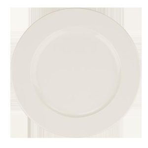 BANQUET: Plato Redondo Borde Ancho de Porcelana de 10-5/8" Blanco