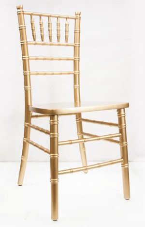 Silla Chiavari color dorado, incluye almohadilla acolchonada
