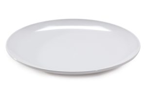 Plato Redondo Coupe de Melamina de 14" Blanco
